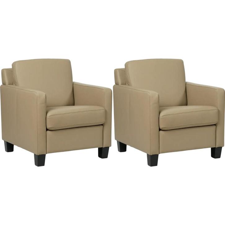 Set van 2 Leren fauteuils Smart - Massif Safari, Huis en Inrichting, Fauteuils, 50 tot 75 cm, 75 tot 100 cm, Nieuw, Leer, Ophalen of Verzenden