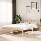 vidaXL Bedframe zonder matras massief hout 120x200 cm, Huis en Inrichting, Slaapkamer | Bedden, Bruin, Verzenden, Nieuw, Twijfelaar