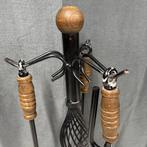 Kachel (4) - Vintage haardset op standaard - Hout, Metaal -, Antiek en Kunst