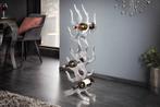Modern wijnrek FLAME 93cm zilver voor 9 flessen, Ophalen of Verzenden, Nieuw