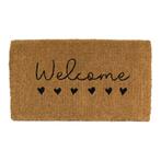 kokosmat handgeweven welkom harten 75cm, Verzenden, Nieuw