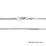 Zilveren Square Snake Ketting 40 cm – 1 mm – 925 Zilver, Sieraden, Tassen en Uiterlijk, Kettingen, Verzenden, Nieuw, Zilver
