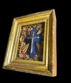 Reliekhouder - Glas, Hout, Textiel, Verzilverd - 1850-1900 -, Antiek en Kunst
