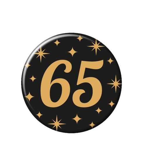 65 Jaar Button, Hobby en Vrije tijd, Feestartikelen, Nieuw, Verzenden