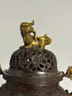 Foo Dog / Draken wierookbrander 20 cm - Brons - China - Eind, Antiek en Kunst