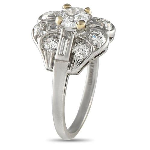 Ring Platina, Antieke diamanten ring van 1,27 ct - 1.27ct., Sieraden, Tassen en Uiterlijk, Ringen