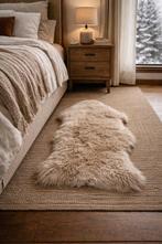 Tapijt van echt Nieuw-Zeelandse schapenleer Beige – 100%