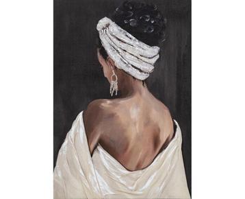 Schilderij  Back view of a beauty - Acrylic painting