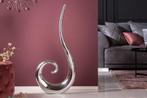 Moderne vaas WAVE XL 106cm zilver aluminium gepolijst, Huis en Inrichting, Woonaccessoires | Vazen, Ophalen of Verzenden, Nieuw
