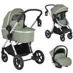Moni Alina Dark Green 3-in-1 Combi Kinderwagen incl. i-Size, Verzenden, Nieuw