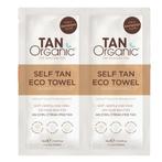 TanOrganic Self Tan Eco Towel 2pcs (Tanning Mitt), Nieuw, Verzenden