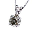 Zonder Minimumprijs - Ketting met hanger - 14 karaat Witgoud, Sieraden, Tassen en Uiterlijk, Antieke sieraden