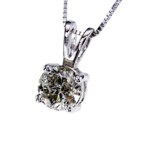 Zonder Minimumprijs - Ketting met hanger - 14 karaat Witgoud, Sieraden, Tassen en Uiterlijk, Antieke sieraden