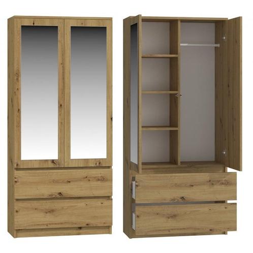 kledingkast Met Spiegel  Artisan (Kledingkasten, Slaapkamer), Huis en Inrichting, Kasten | Kledingkasten, 50 tot 75 cm, Met deur(en)