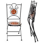 Mozaïek tuinset met 2 stoelen en tafel - bruin, Tuin en Terras, Tuinsets en Loungesets, Nieuw, Verzenden
