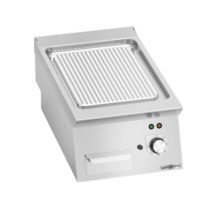 GGM Gastro | Elektrische bakplaat - 4,8 kW - Gegroefd |, Zakelijke goederen, Horeca | Keukenapparatuur, Fornuis, Frituur en Grillen