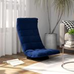 vidaXL Vloerstoel draaibaar fluweel blauw, Verzenden, Nieuw, Blauw
