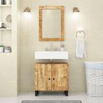 vidaXL Wastafelkast 62x33x58 cm massief mangohout en bewerkt, Huis en Inrichting, Badkamer | Badkamermeubels, Verzenden, Nieuw
