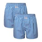 Zaccini 2-pack boxershorts woven lichtblauw (Ondergoed)