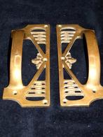 Art Deco Deurklink (2) - 2 bronzen Art Deco handvatten -