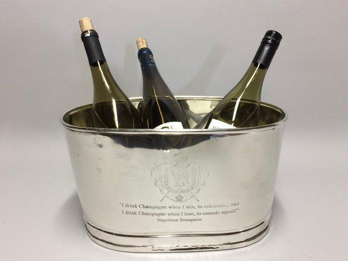 Wijnkoeler - met gegraveerde tekst van Lily Bollinger en, Huis en Inrichting, Overige Huis en Inrichting