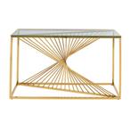 *WOONWINKEL* Kare Design Laser Gold Design Sidetable Met Gla, Huis en Inrichting, Tafels | Sidetables, Nieuw, Verzenden