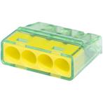 Lasklem - Vintex - 4 Polig - 0.2-2.5 mm2 - Geel - 500 Stuks, Doe-het-zelf en Verbouw, Elektra en Kabels, Ophalen of Verzenden
