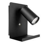 LED Wandlamp - Bedlamp met plateau | Incl. USB | Zwart, Ophalen of Verzenden, Nieuw, Metaal, Modern