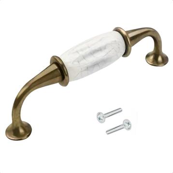 Handgreep Enid 128 mm Wit Brons beschikbaar voor biedingen