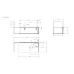 Fonteinkast Clou New Flush Rechts 21.2x44x18 cm Mat Zwart, Ophalen of Verzenden, Nieuw