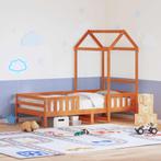 vidaXL Bedframe met huisje massief grenenhout wasbruin, Huis en Inrichting, Eenpersoons, Bruin, Verzenden, Nieuw