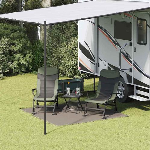 vidaXL Tenttapijt met Oogjes Vouwbaar Lichtgrijs 200x200 cm, Caravans en Kamperen, Tentaccessoires, Nieuw, Verzenden