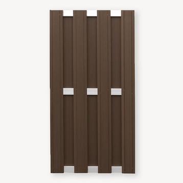 Tuinscherm Elephant Design | wpc | bruin/alu | 180x90 cm beschikbaar voor biedingen