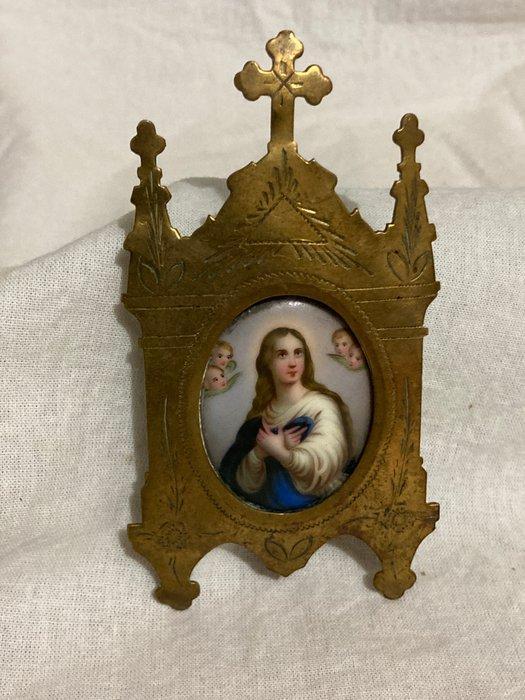 Altaar - Porselein, Bronze/Laiton - 1850-1900 - De Maagd, Antiek en Kunst, Kunst | Niet-Westerse kunst