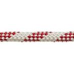 12mm Double Braid Polyester Lijn Wit-Rood, Watersport en Boten, Ophalen of Verzenden, Nieuw