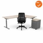 Hoekbureau Tube - Ronde hoek - zilvergrijs onderstel - af..., Werkplek, Ophalen of Verzenden, Nieuw zonder verpakking, Bureau