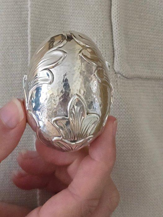 Doos - Trinket ei doosje in Art Nouveau stijl - .800 zilver, Antiek en Kunst, Antiek | Goud en Zilver