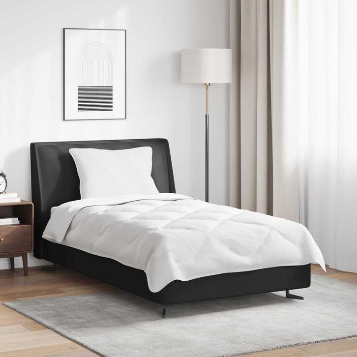 vidaXL Dekbed met kussen 2 pcs Wit Microvezel, Huis en Inrichting, Slaapkamer | Beddengoed, Wit, Nieuw, Verzenden