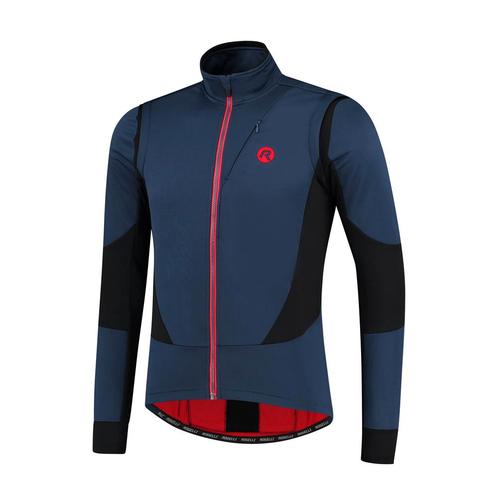 Heren Winterjack Brave Blauw/rood, Fietsen en Brommers, Fietsaccessoires | Fietskleding, Heren, Nieuw, Verzenden