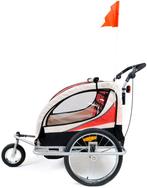 Fietskar kind - buggy - 2-zits - met schokbreker - rood, Ophalen of Verzenden, Nieuw