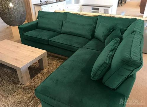 Oudenbosch Loungebank - hoekbanken - Groen, Huis en Inrichting, Banken | Sofa's en Chaises Longues, Nieuw, Stof