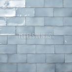 Equipe wandtegel manacor 7.5x15 moon blauw glans handvorm, Ophalen, Nieuw, 10 m² of meer, Wandtegels