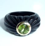 Ring - 14 karaat Geel goud - 1.00ct. tw. Olivijn - Maat 52 -, Nieuw