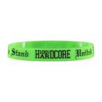 100% Hardcore silicone wristband Neon green (Wristbands), Nieuw, Verzenden