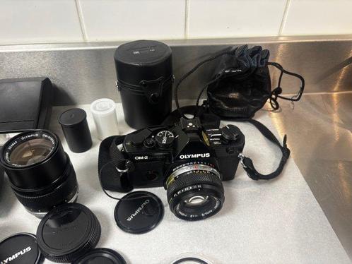 Olympus OM-2 Spot/Program + 3 objectifs + acc. | Analoge, Audio, Tv en Foto, Fotocamera's Analoog