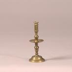 Stel van 2 kleine bronzen candlesticks Engeland ca 1800 No, Antiek en Kunst, Antiek | Kandelaars, Ophalen of Verzenden
