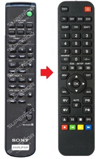Sony RM-S310 - RM-S315 - RM-S316 - RM-S318 - RM-S325 - RM..., Audio, Tv en Foto, Afstandsbedieningen, Verzenden