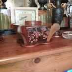 Koekjesdoos - Glas, Hout - Art deco koekjesdoos