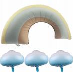 4-delige folie ballonnen set regenboog met wolken, Verzenden, Nieuw