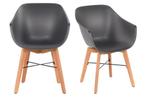 2dekans | Hartman - Iris Stoel - 2x - Antraciet, Ophalen of Verzenden, Zo goed als nieuw